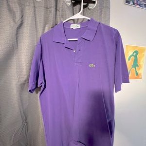 Purple Lacoste polo shirt